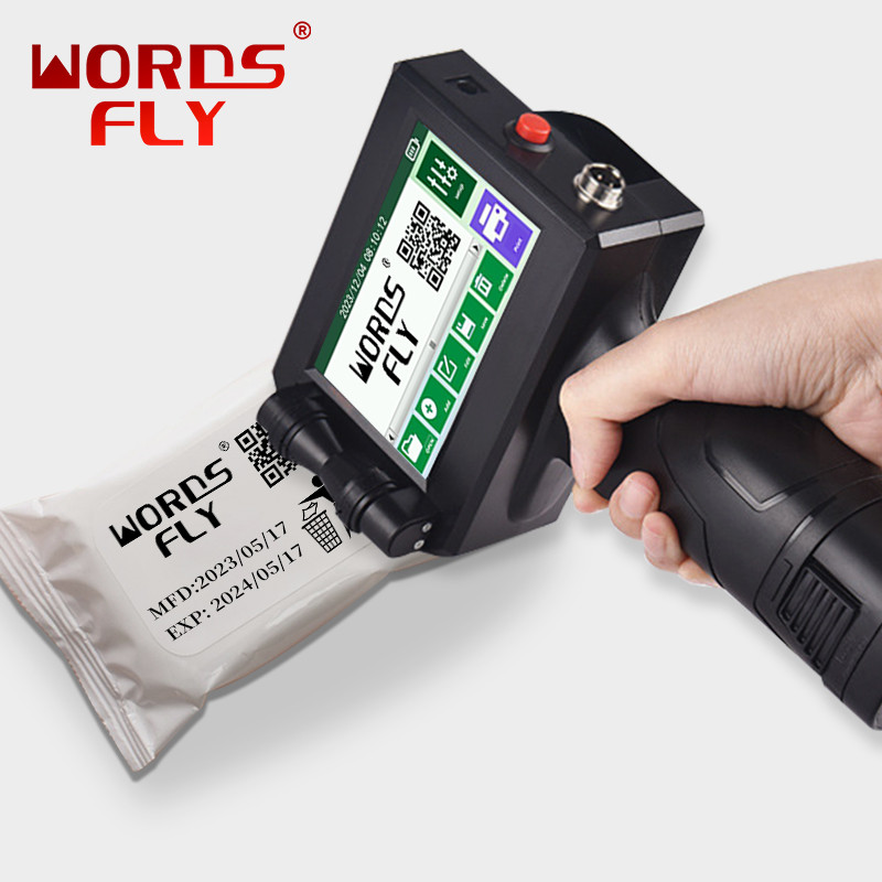 

Recepit And Label Printer Date Batch QR Code Package Carton Bottle Print Machine 12.7mm Universal Type Handheld Inkjet Printer