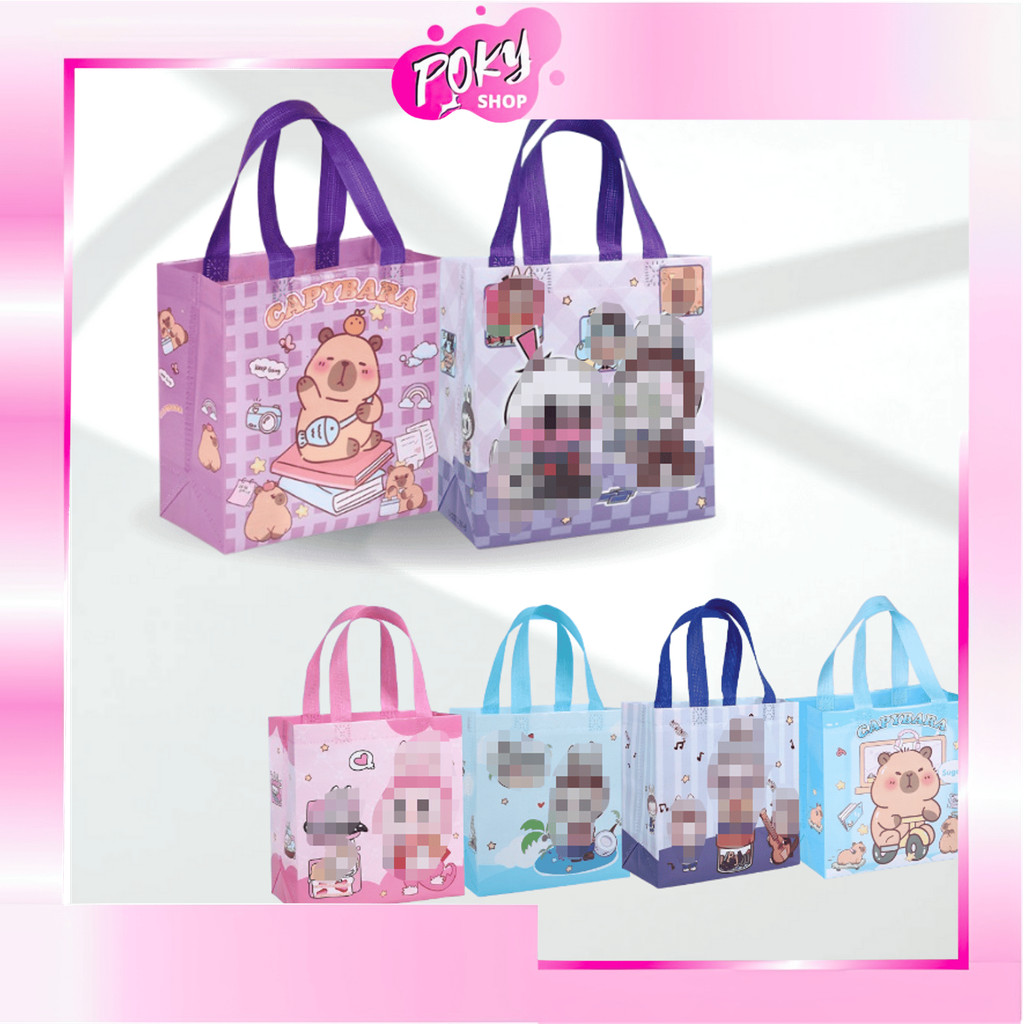 

POKY - T6680 Tas Kado Anti Air / Goodie Bag Capybara / Tas Souvenir Karakter Lucu / Tas Hadiah Ulang Tahun / Goodie Bag Souvenir