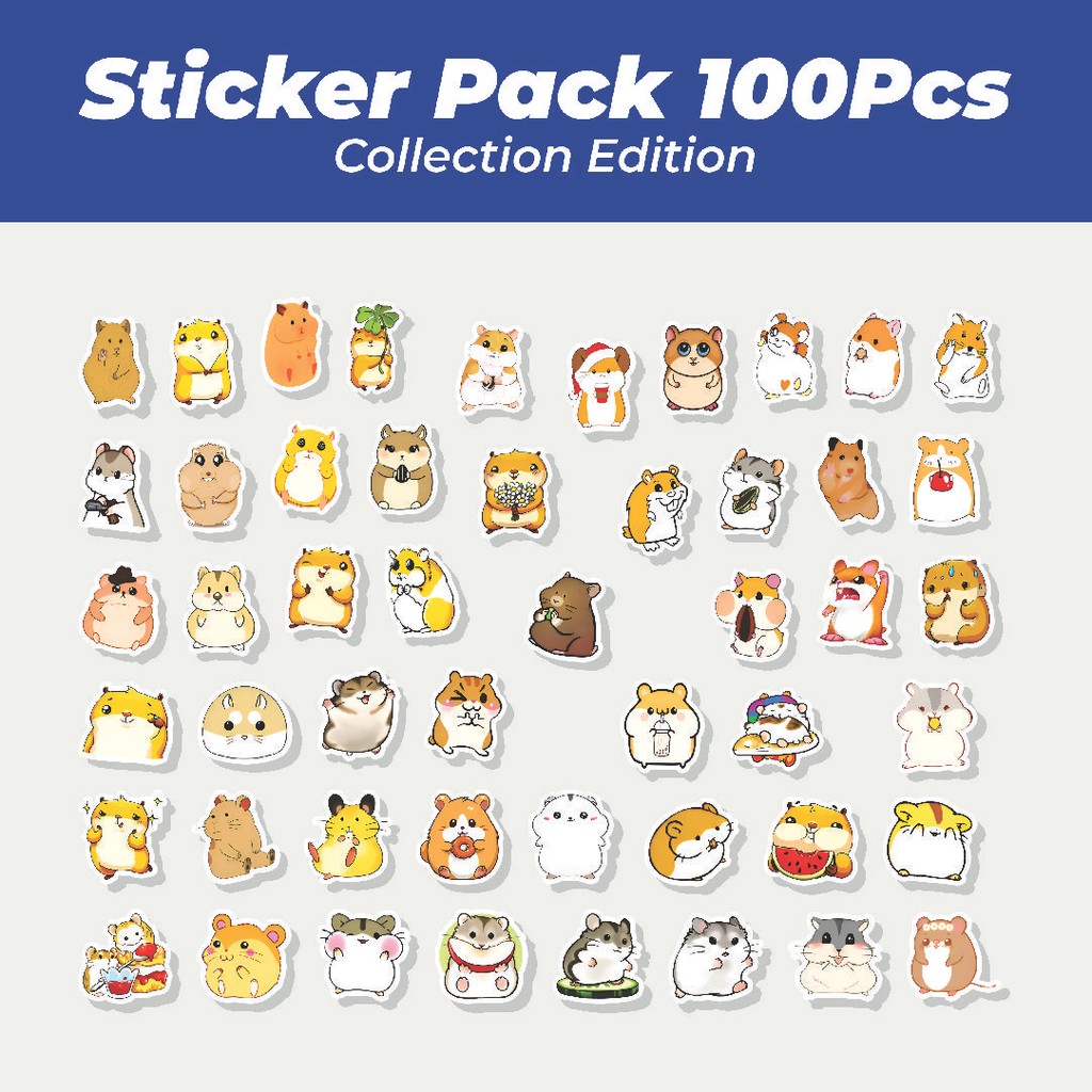 

Hot Stiker Cute Hamster Lucu Anti Air Stikers Berperekat Waterproof Sticker Decal Buat Motor Helm Buku Journal Koper Casing HP Laptop Botol Minum