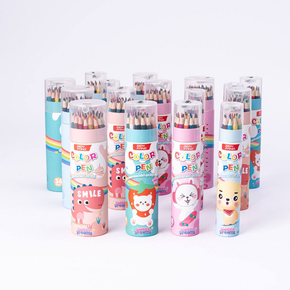 

Colored Pencils Set of 12/18/24Colors Artists Soft Core Ideal for Drawing Sketching Shading Coloring Pencils school Stationery