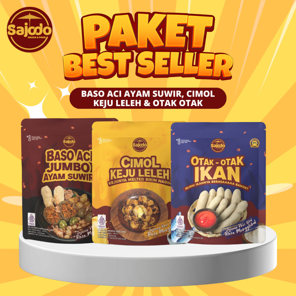 

[Paling Murah] PAKET BEST SELLER BASO ACI JUMBO, CIMOL KEJU LELEH, OTAK - OTAK IKAN Sajodo Snack & Food