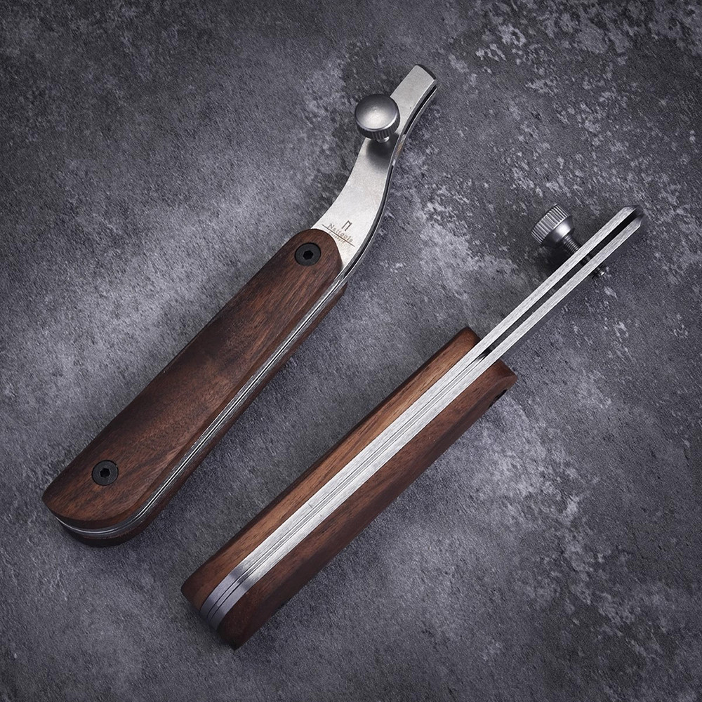 

Nattools Adjustable Edge Creaser Scriber Groover DIY Handmade Leathercraft Stitch Line Pressing Tools 420HC Stainless Steel