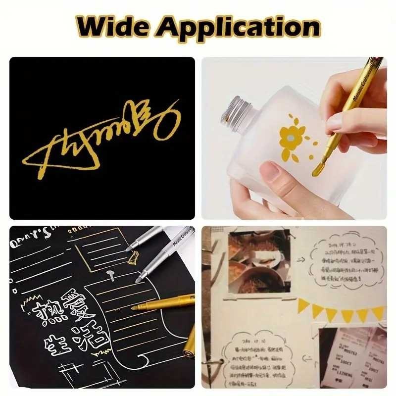 

EZSHOPPING Tyno Spidol Permanen Marker Metallic Chrome Gold Silver 1.5mm 4 PCS - GN550| BISA COD |