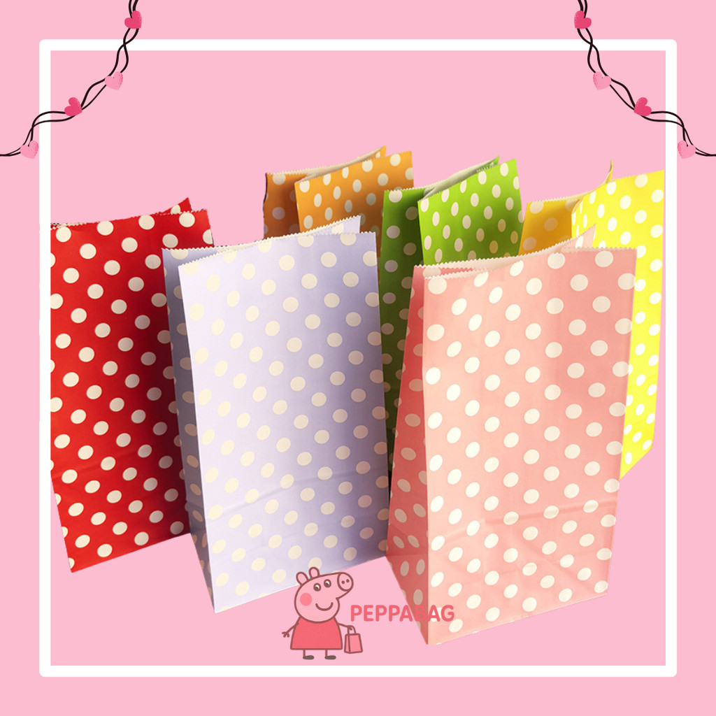 

Korean Paper Bag Roti / Bakery / Snack New Motif Polkadot Bungkus Roti / Dessert - ES0644