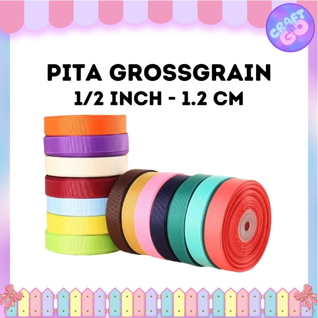 

Pita Grossgrain 1/2 inch / 1.25 cm per roll 20 yard / 18,5 m grosgrain