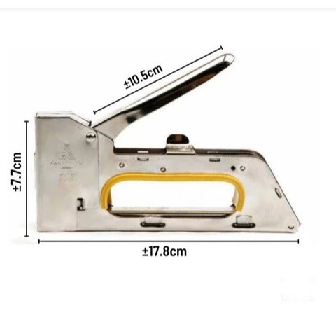 

BH Stapler Tembak / Gun Tacker 13/4-6-8mm Powerful Staples / Steples Cekrekan Stepler Pengokot Buku Kayu / Alat Jepret Pemasangan Sarung