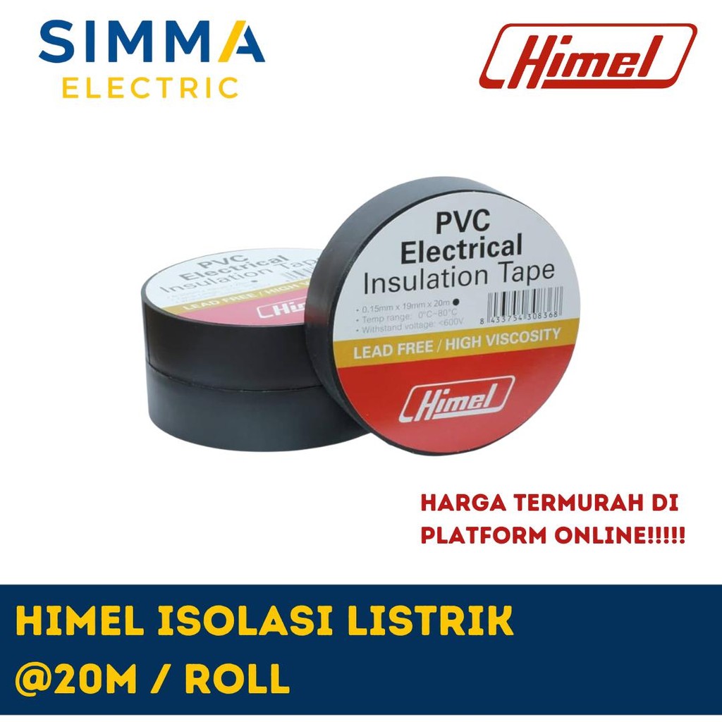 

Himel Isolasi Listrik Insulation Tape Lakban Listrik Himel Termurah Simma Electric