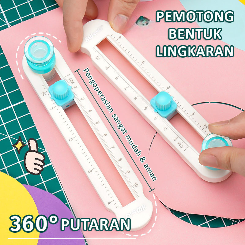 

CUTTER LINGKARAN KW-TRIO 1-10CM - Alat Potong Kertas & Sticker Bulat Presisi, Kualitas Tajam