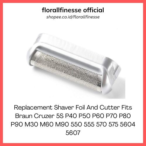 Replacement Shaver Foil And Cutter Fits Braun Cruzer 5S P40 P50 P60 P70 P80 P90 M30 M60 M90 550 555 