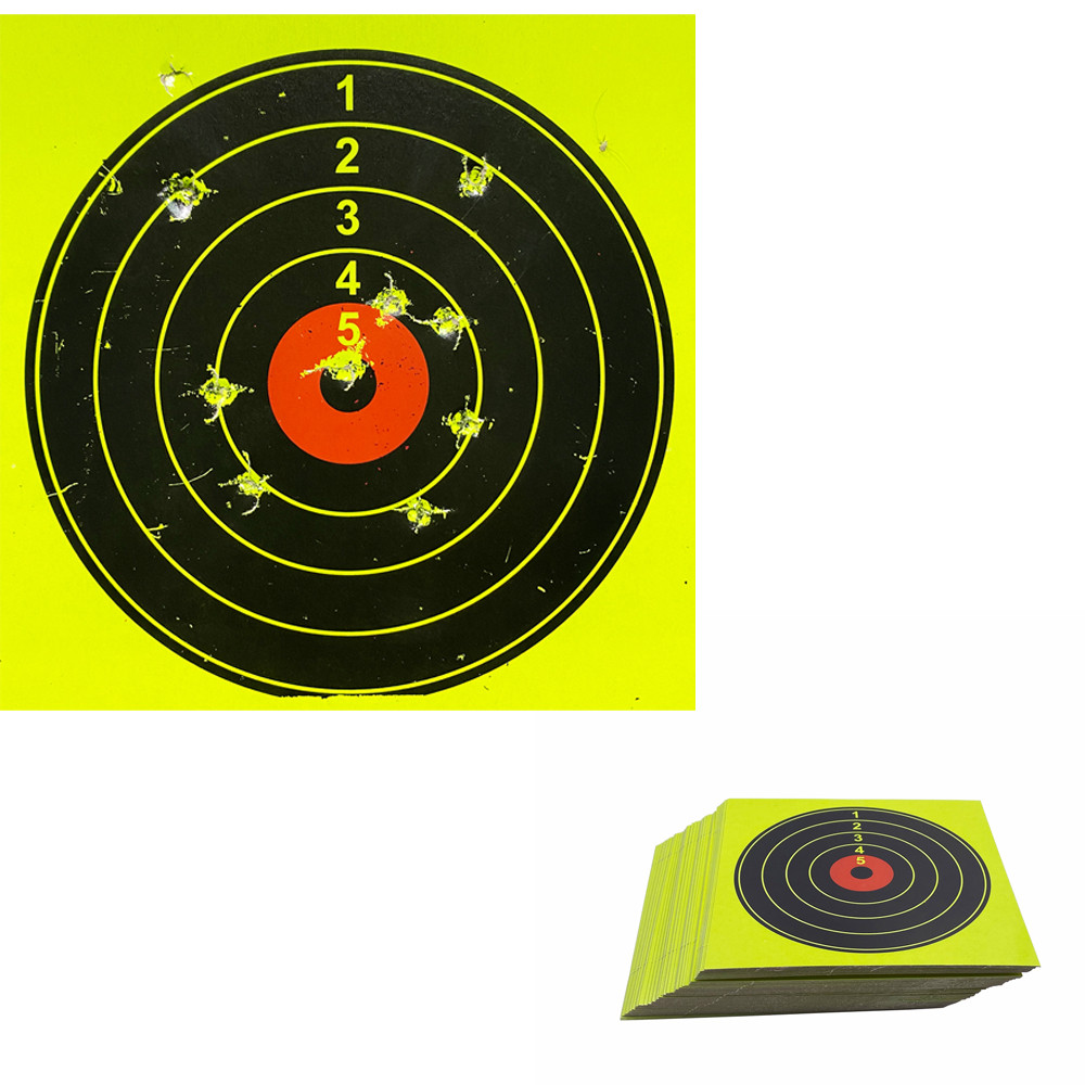 

Yellow Cardboard Splatter & Reactive Paper Target Can be Matched with Pellet Trap 20 Pcs 5.50"*5.50"(14cm*14cm)
