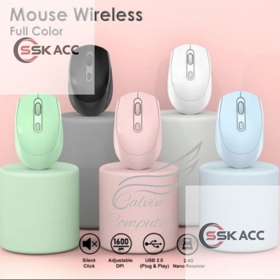 Mouse Bluetooth Wireless 2.4G / Mouse Wireless Bluetooth Macaron / Mouse SIlent Click Wireless Bluet