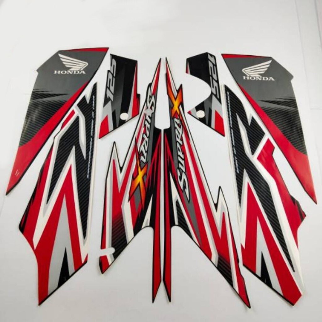 Striping Ori body Honda Supra X 125D 2012 supra 2012 supra x 2012 stiker bawaan original bodi honda 