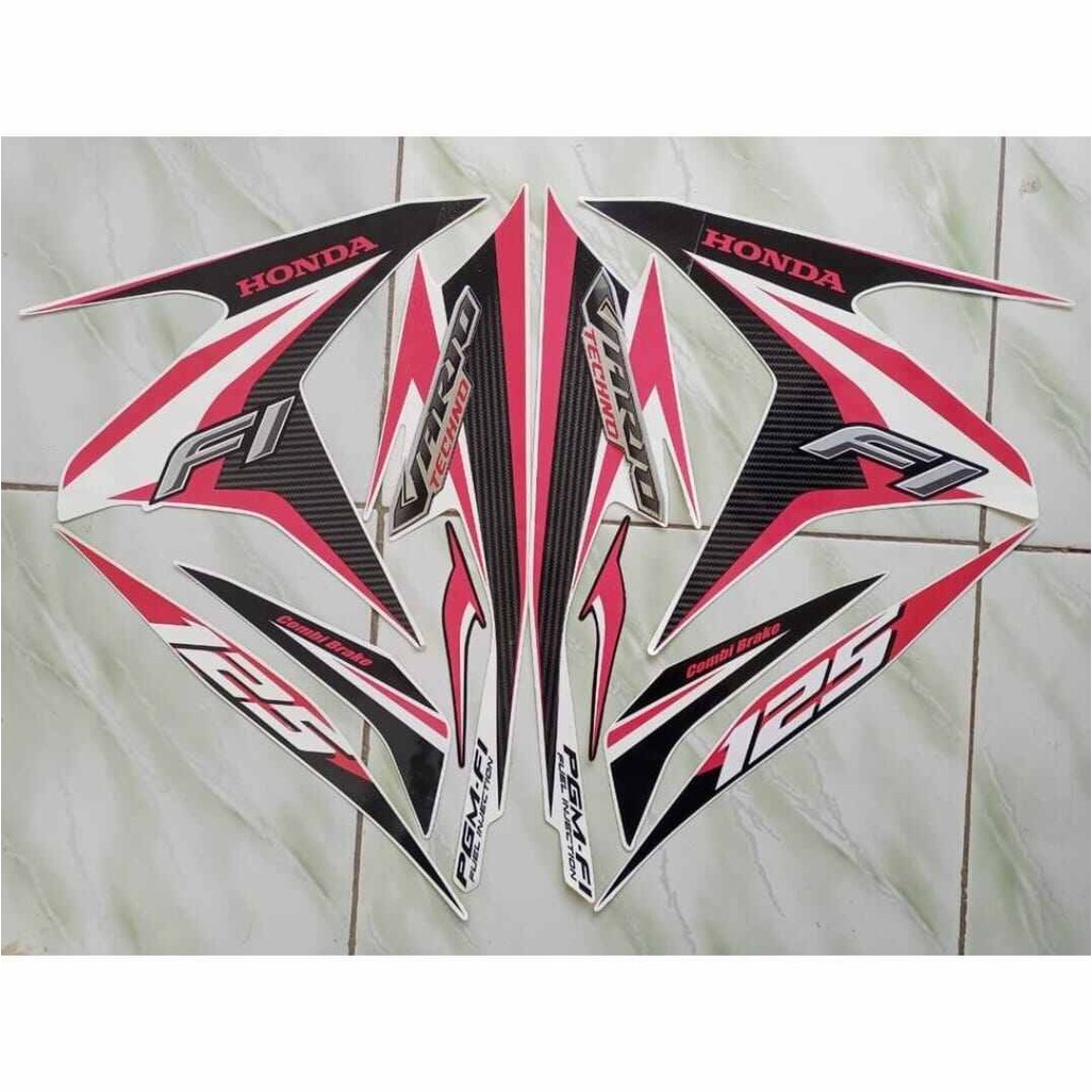 Striping Ori body Honda Vario techno 125 fi cbs 2014 2015 stiker bawaan original bodi honda vario in