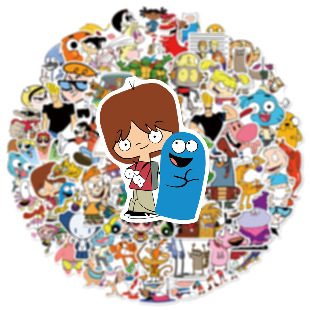 

50pcs Cartoon Classic Anime Mixed Graffiti Stickers Cute Decals for Phone Notebook Suitcase Funny Kids Toy