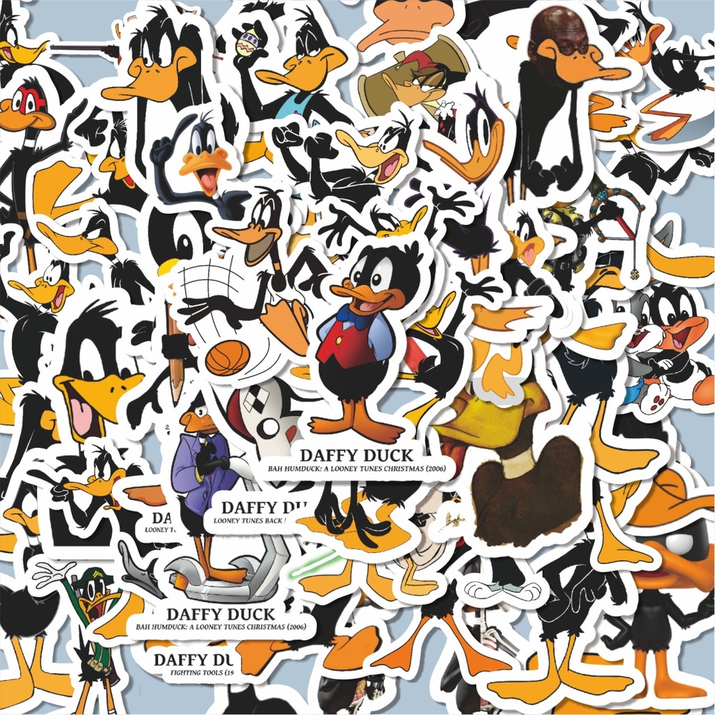 

100PCS Lucu Stiker Warner Bros Series Looney Tunes Character Dafyy Duck Stiker Aesthetic Stiker Anti Air Stikers Berperekat Waterproof sticker decal buat Motor Helm Buku Journal Koper Casing HP Laptop Botol Minum Hadiah anak