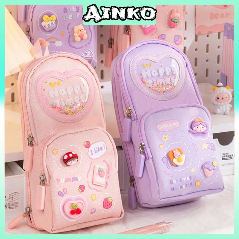 

Kotak Pensil Kanvas 6 Ruang/Tempat Pensil Kotak 3D Anak Perempuan Lucu Besar/Kotak Pensil Anak Sekolah/Tempat Pensil Kapasitas Besar Stroberi/ceri/es Krim