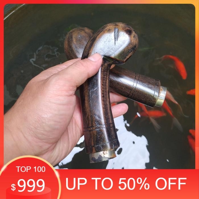 Gagang Handle Perah Golok Parang Kayu Ukir Siap Pasang mcw34