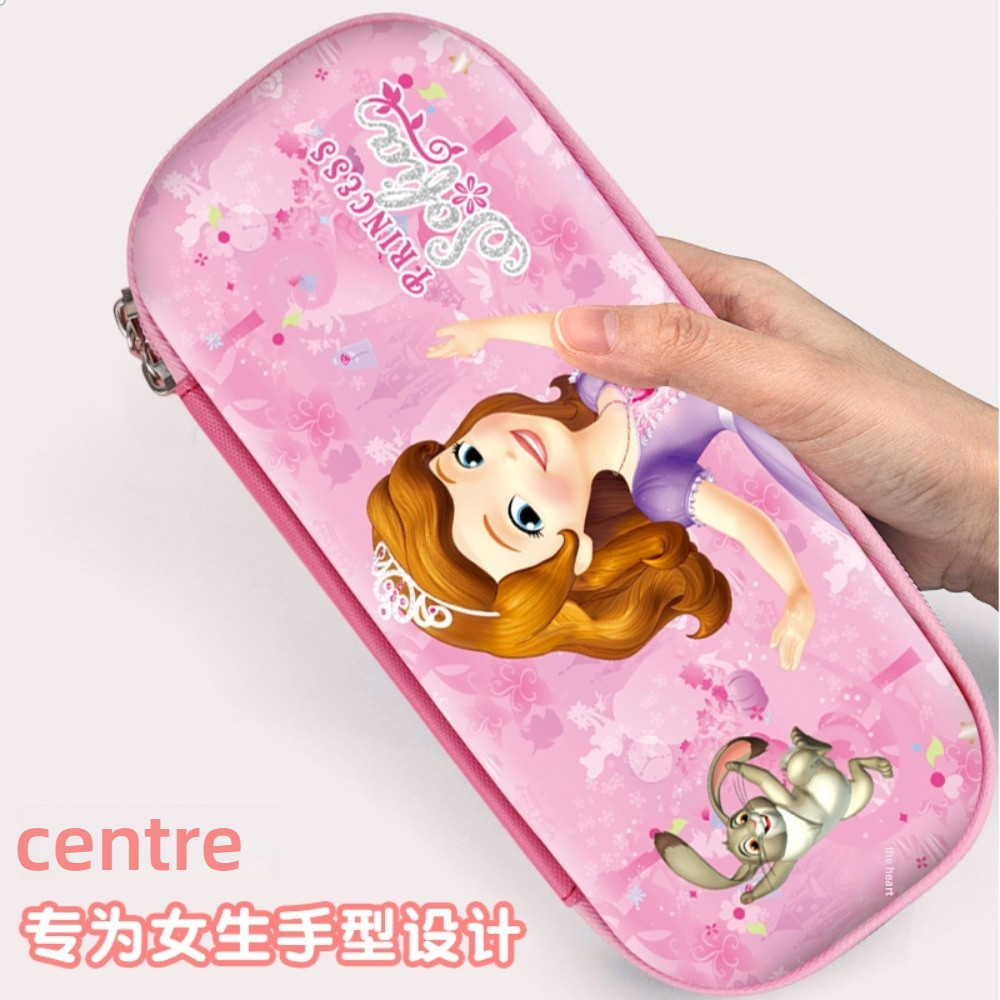 

Disney Kawaii Pencil Case Snow Princess Aisha Large Capacity Convenient Pencil Case Creative Girl Cartoon Pencil Box Gift