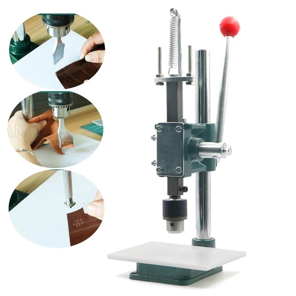 

Silent Leather Hole Pun- Ma-ine Manual Stamping Hand Press Pun-er Tool for Leather Craft Working Pun-ing Hole
