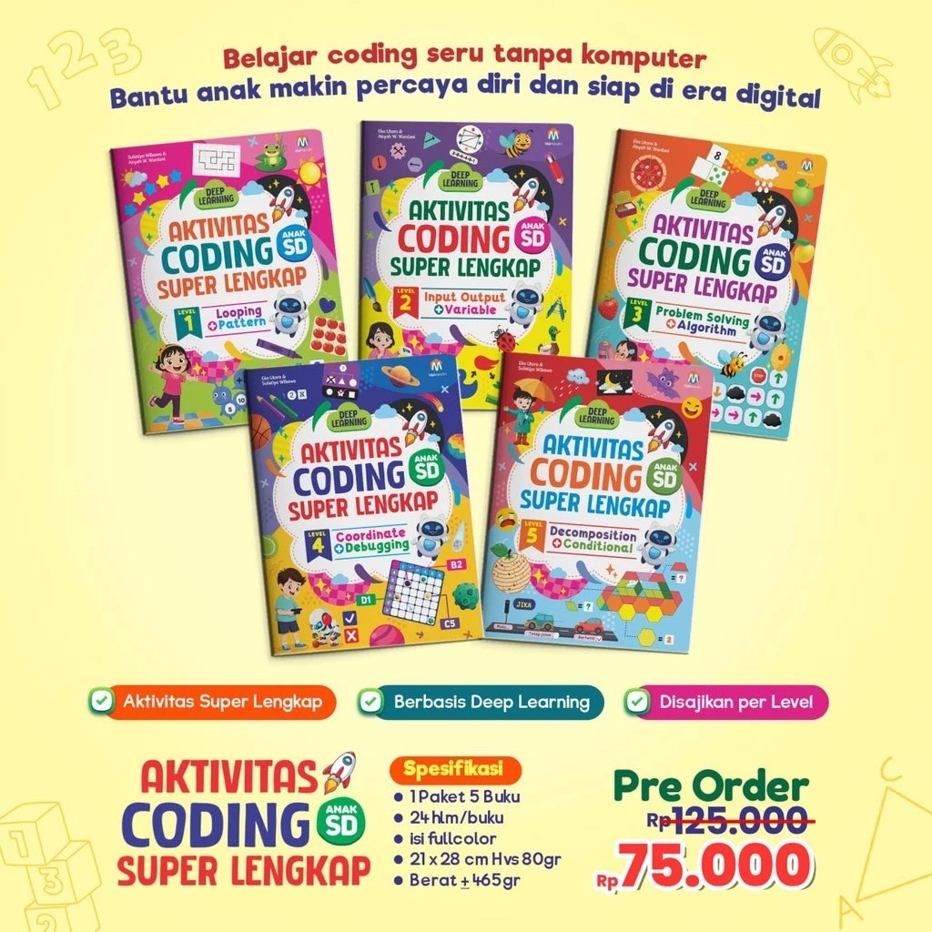 Buku Anak Paket Aktivitas Coding Super Lengkap Ziyad Books