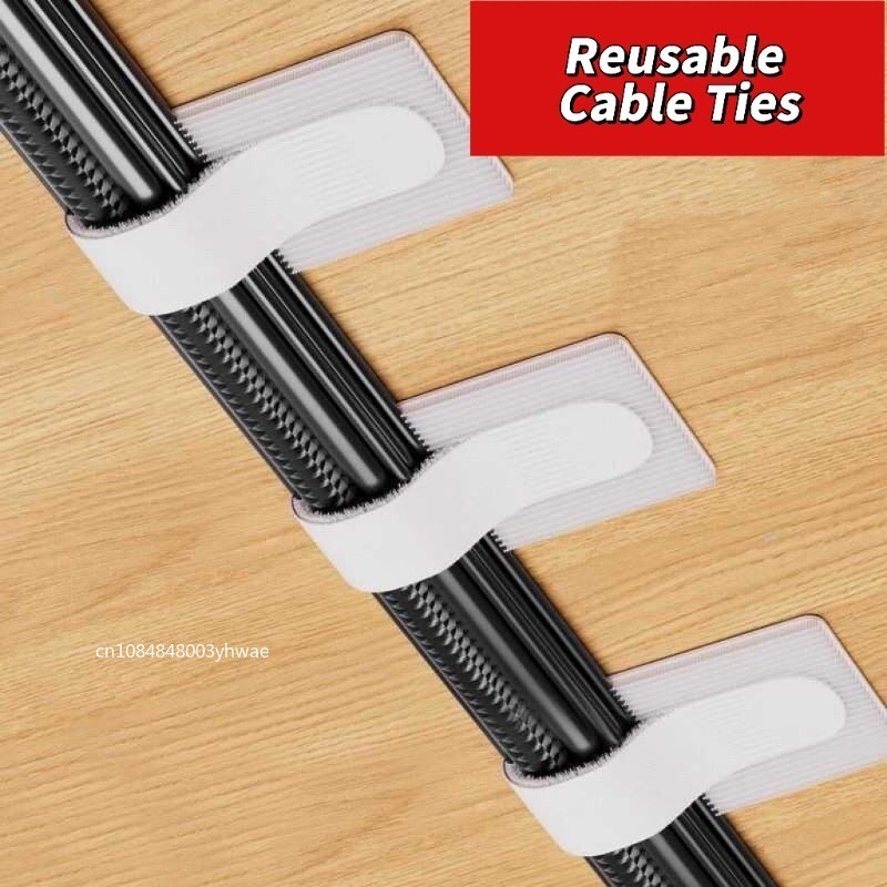 

Wire Organizer Self Adhesive Adjustable Cord Organizer Straps Reusable Cable Ties Fastening Cord Rope Holder Desk Management