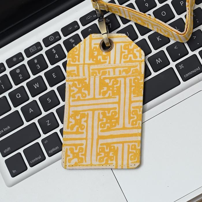 

Promo NONA RARA - Lanyard Garut Yellow A0067, Lanyard ID Card Holder Batik Modern