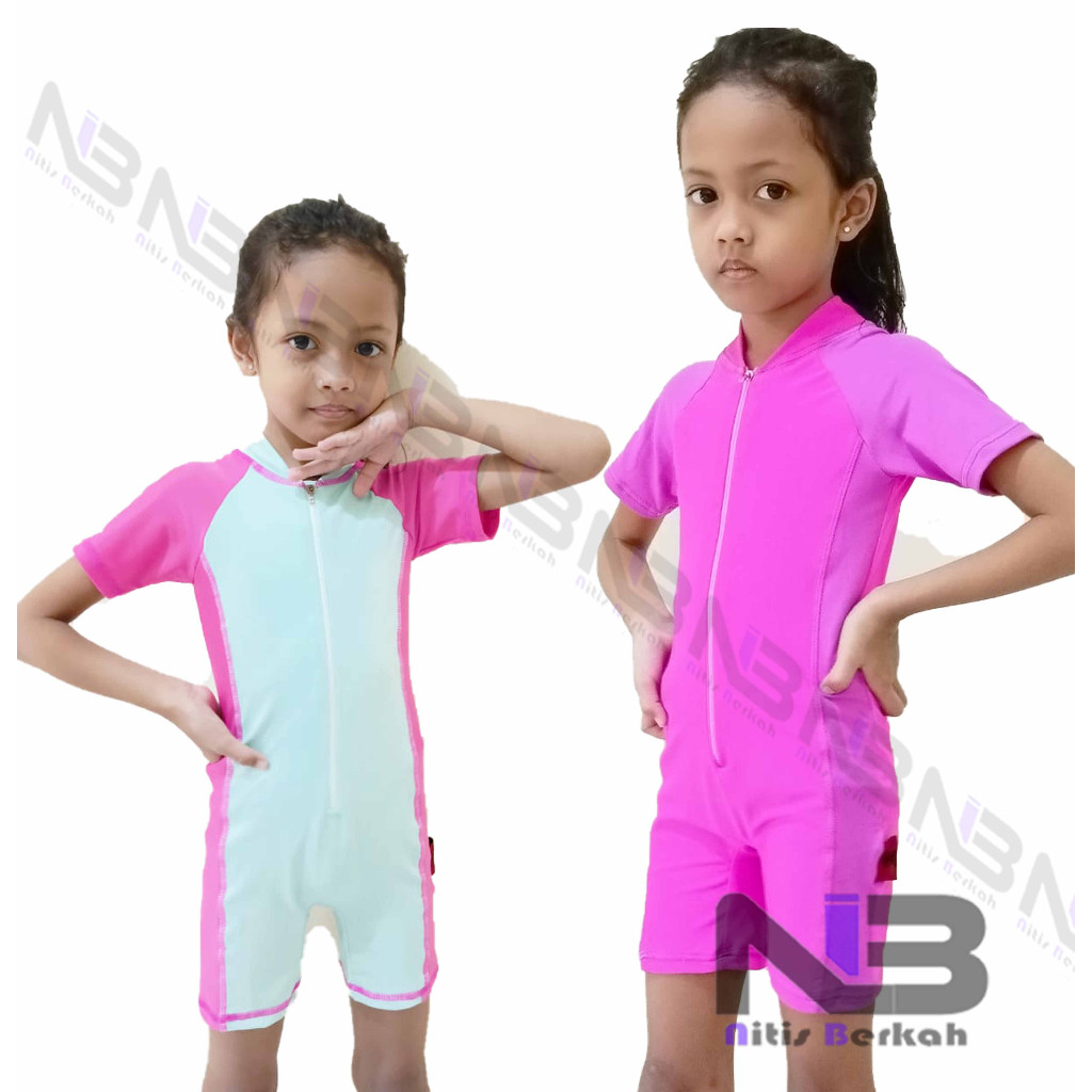 NIBER Baju Renang Anak TK Usia 4-8Tahun, Baju Renang Laki-Laki Perempuan Pendek,Diving Anak