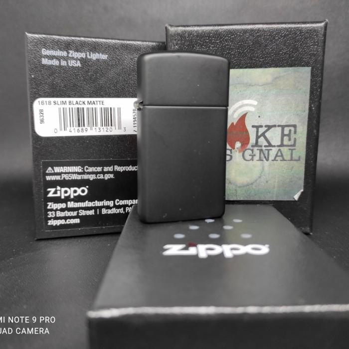 ⭐⭐⭐⭐⭐ Zippo 1618 Slim Black Matte Original