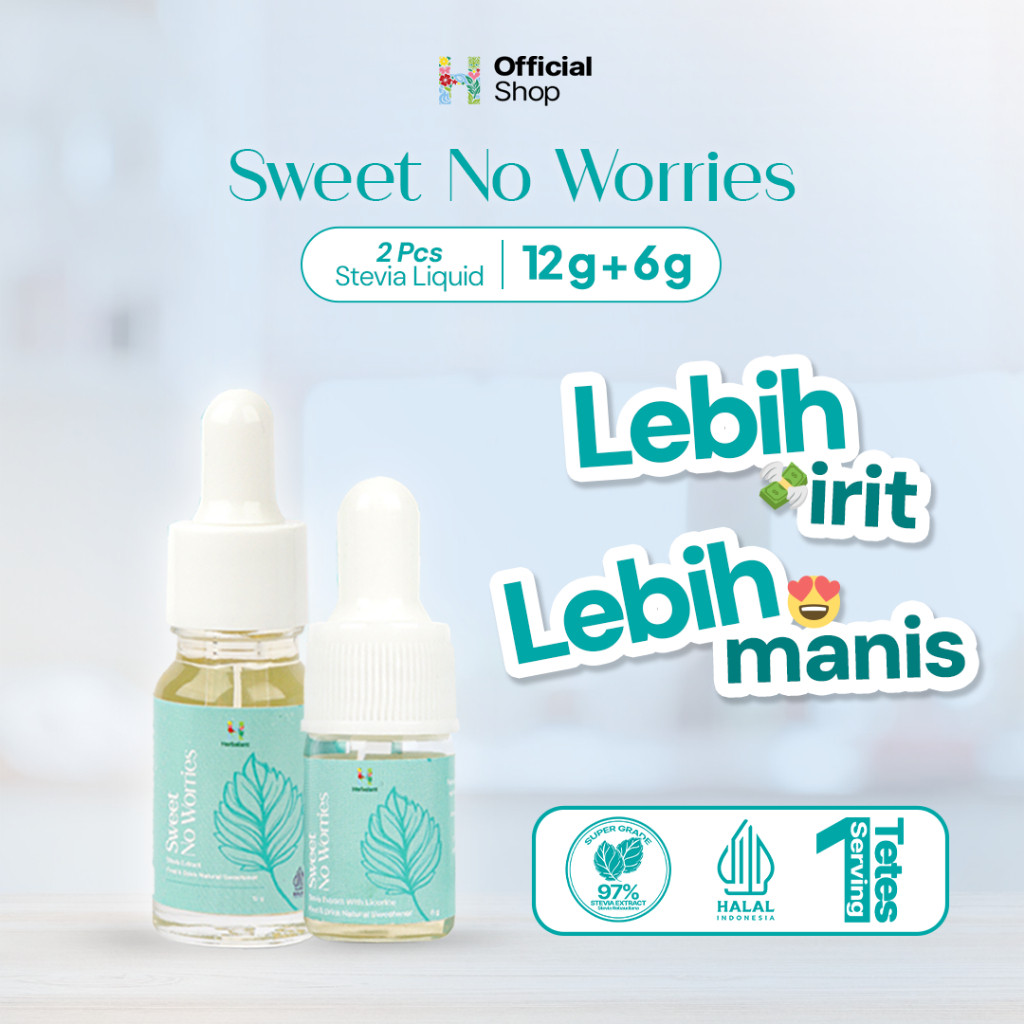 

Buy 1 Get 1 - Herbalant Stevia 12g + 6g | Stevia Cair | 0 Calories | Gula diet | Gula stevia