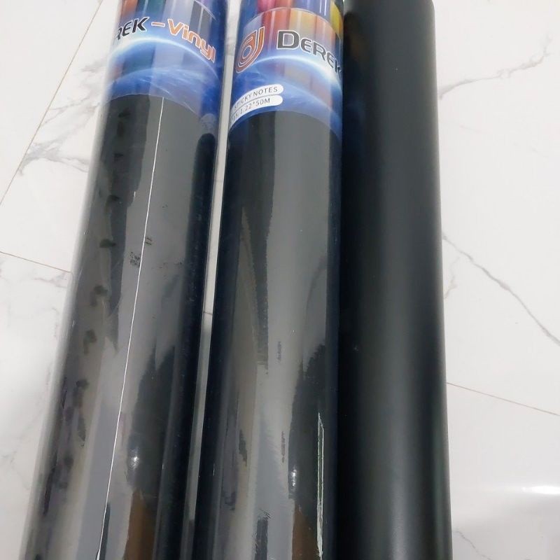 COD Stiker hitam doff 1 roll isi 15 meter