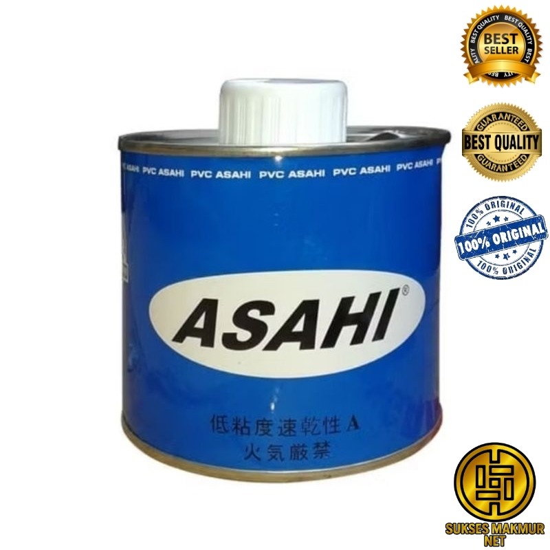 Lem PVC ASAHI 400 Gram / Lem PVC Kaleng / Lem Pipa PVC Asahi Kaleng 400 Gr Perekat Sambungan Pipa Be