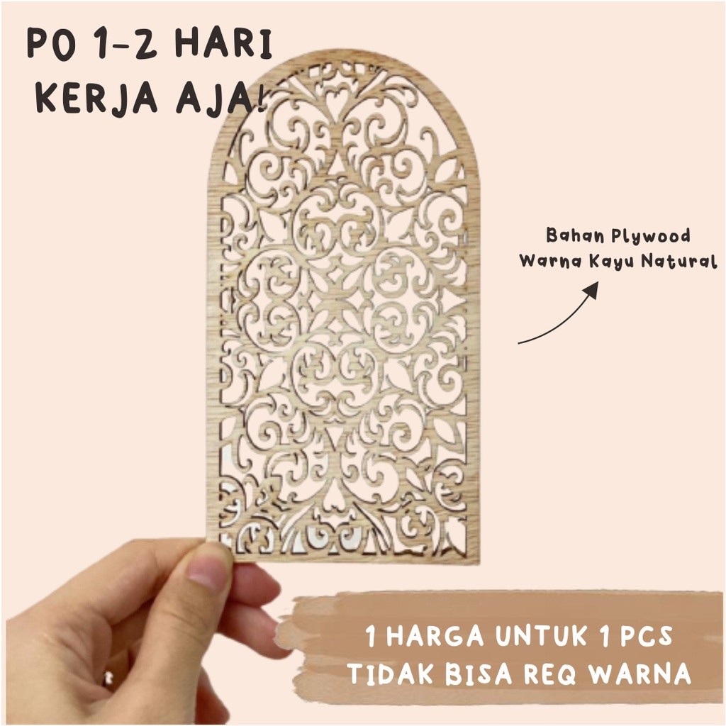 Chiboard  bentuk kubah FULL UKIR isian mahar | hiasan mahar bentuk kubah