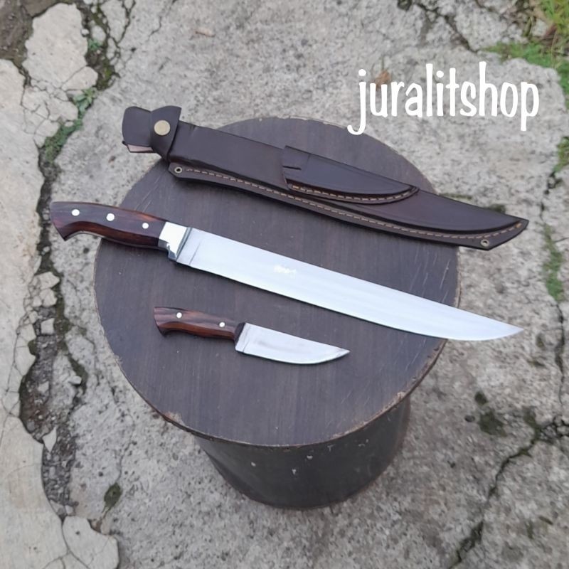 golok pisau sembelih HSS satu set PREMIUM fulltang