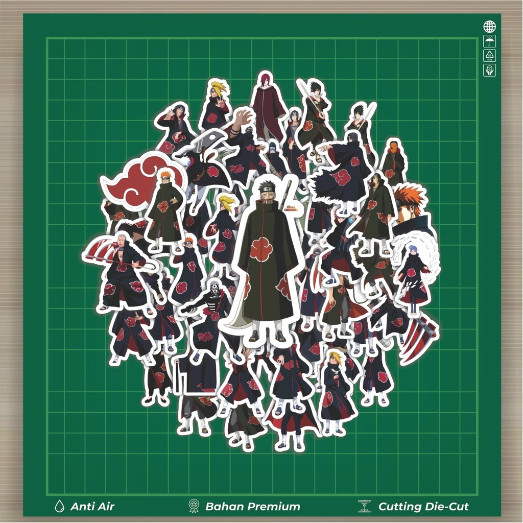 

HOT 50 PCS STIKER Stiker Anime Series Naruto Character Akatsuki Stiker Fashion Cars Decal Dingin Kartu Album Custom Vinyl Anti Air- Sticker Aesthetic Buku Journal Koper Casing HP Tablet Laptop Helm Motor Botol Minum