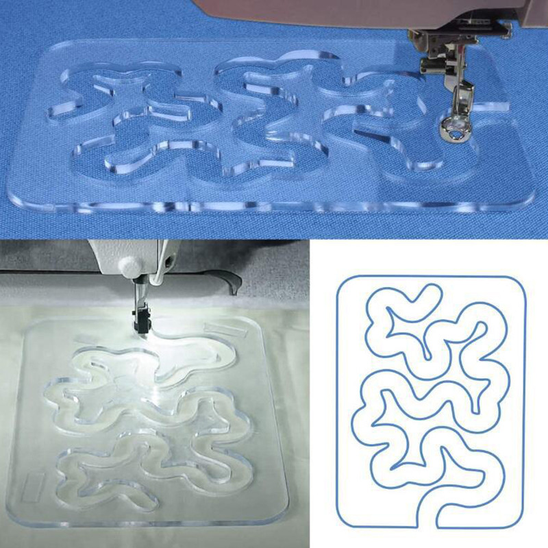 

1 Pc New Practical Essential Templates For Free Motion Quilting Sewing Machine Quilting Ruler Sewing Tools Patchwork Ruler