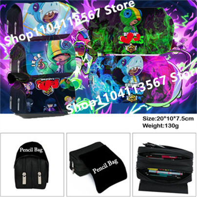 

Children Pencil Case Cartoon Hero Spike Pencil Bag Hot Game Pen Box Student School Supplies Crow Shelly Stationery Pen Case