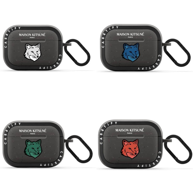 CASETiFY AirPods Case Maison Kitsune for AirPods Pro AirPods Pro 2 AirPods 3 AirPods 4 Case Cool Bla