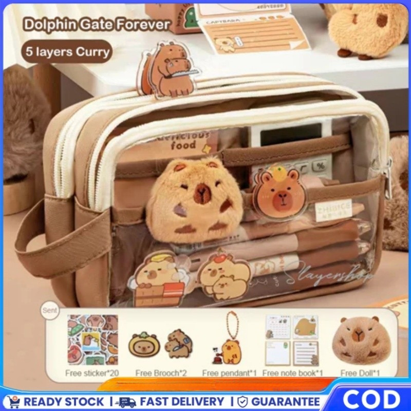 

Capybara Tempat Alat Tulis Kotak Pensil Aesthetic Tas Pena / Loopy Tempat Pencil Tas Pensil Multifungsi Siswa SMP Lucu Kartun Kapasitas Besar