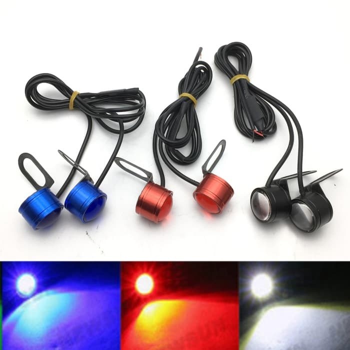 Lampu Mata Elang 3 Led 3 Mata Lampu Led Eagle Eye 3 Lensa Universal Mode Kedip Mata Elang Lampu Led 