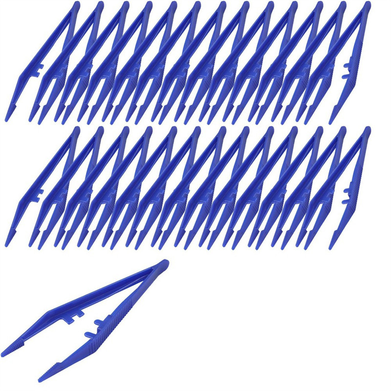 

Y67A 50Pcs Plastic Tweezers, Practical Craft Tweezers Plastic Forceps Crafting Tool for Kids Home School DIY Crafts