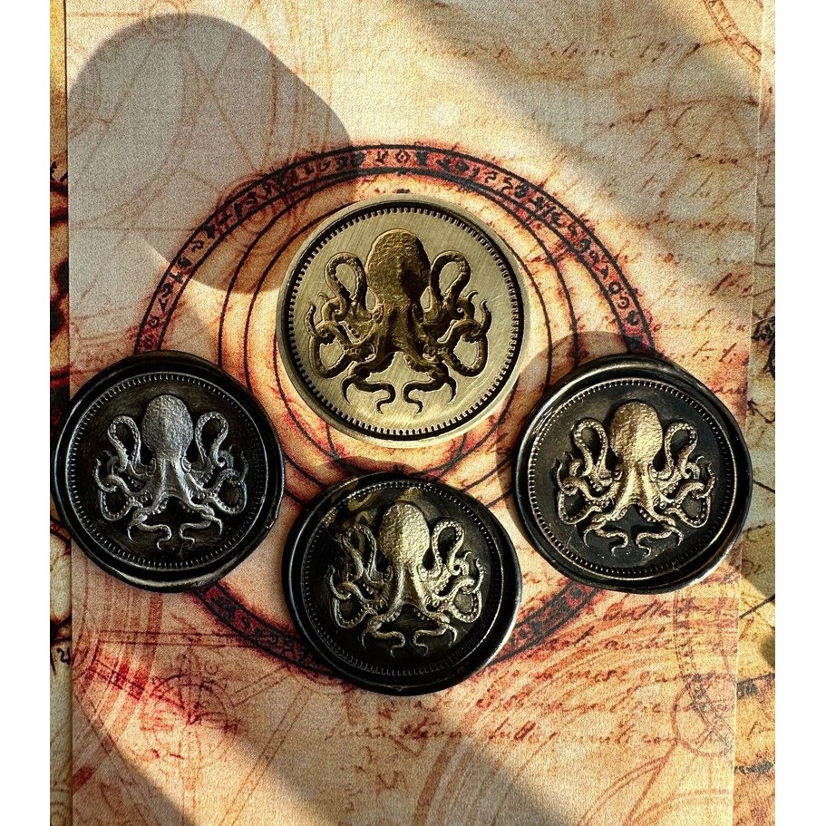 

Octopus Fire Seal Stamp Copper Head 3d Relief Wax Seal Stamp Brass Head Envelope Seal Stamp Toy Carved Laser Embossing