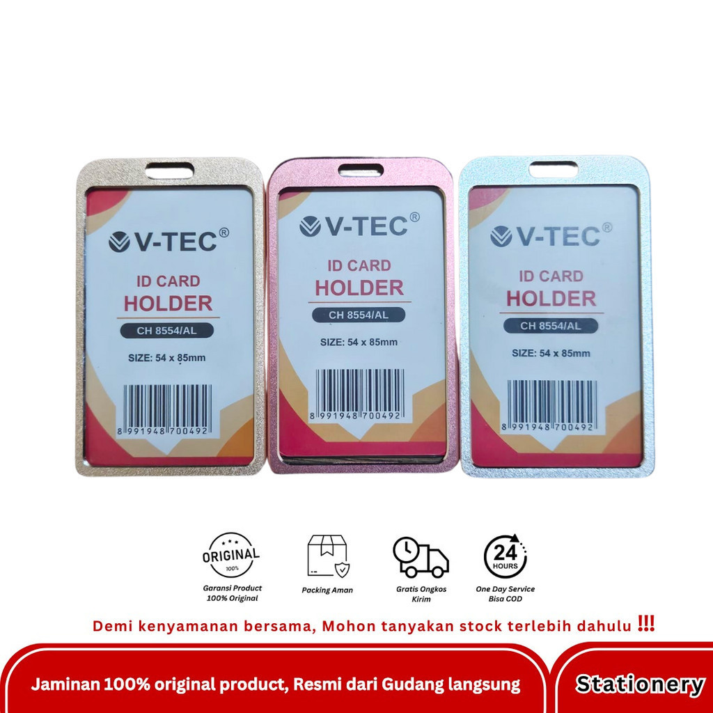 

V-TEC ID CARD HOLDER TYPE CH 8554/AL