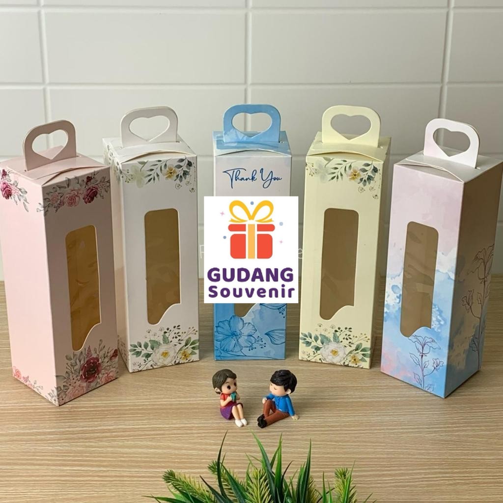 

25 Pcs Box Tenteng Warna Kemasan Botol/ Tumbler 6.5 x 6.5 x 20 cm harga murah