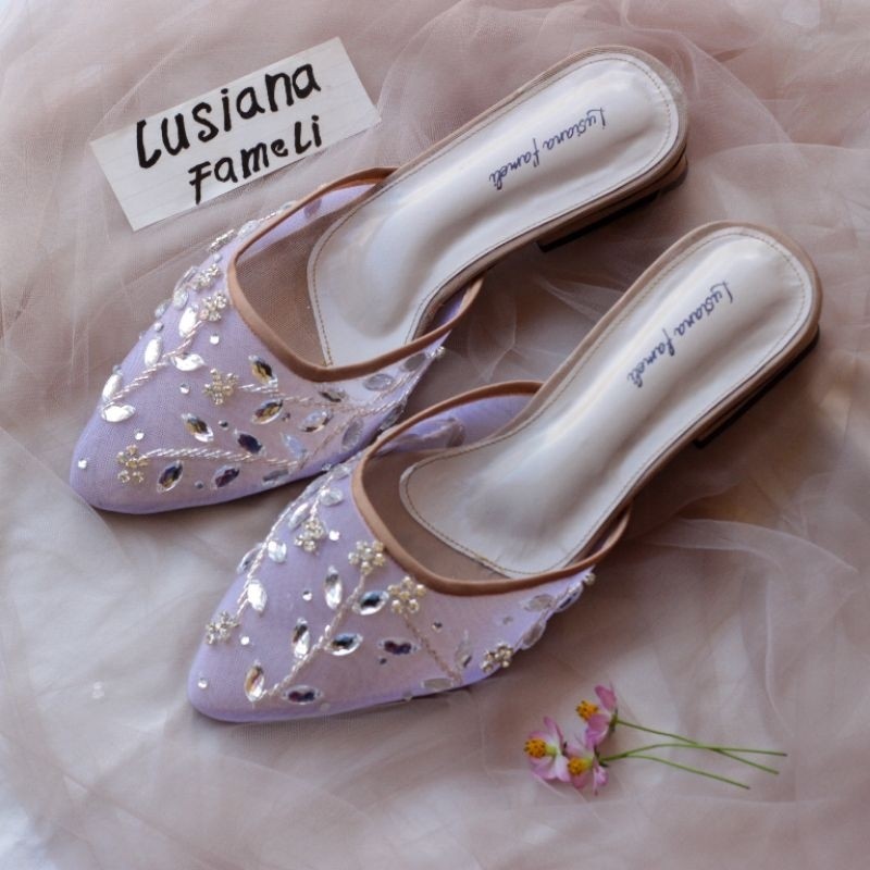 MAUREN I sandal sepatu pesta heels wedding shoes sepatu pesta heels pengantin bentuk U  sepatu weddi
