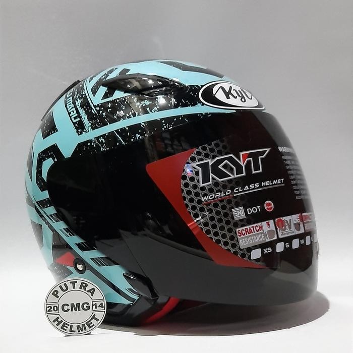 KACA HELM VISOR KYT DJ MARU GALAXY INK CENTRO ORIGINAL DRAK SMOKE - Hitam