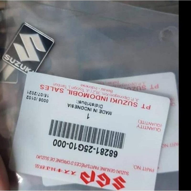 Emblem Suzuki Logo S, Untuk all Motor Suzuki, Original SGA 100%