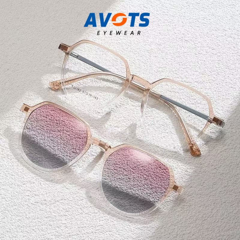Avots Kacamata Minus Clip On Anti Radiasi Blueray Photocromic Polarized Antiradiasi Pria Wanita Bini