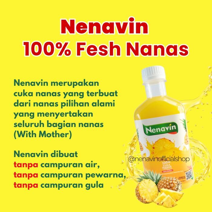 

Promo Nenavin Cuka Nanas Original BPOM dan Halal 3 Botol