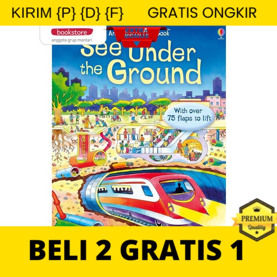 

{P} {D} {F} See Inside Under the Ground | Buku Bacaan Anak Pengetahuan Hard Cover