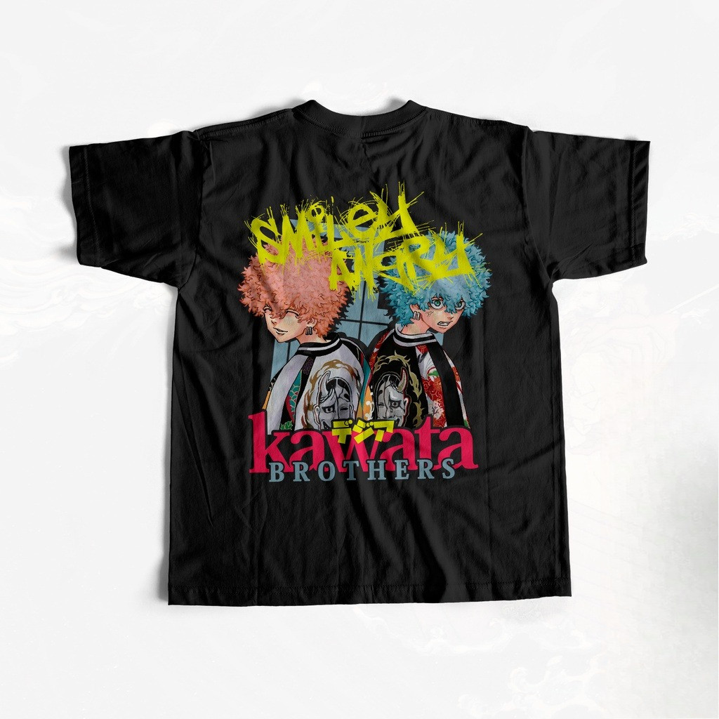 Kaos SMILEY ANGRY TOKYO MANJI GANG TOKYO REVENGERS BAJU JEPANG ANIME MANGA T-Shirt